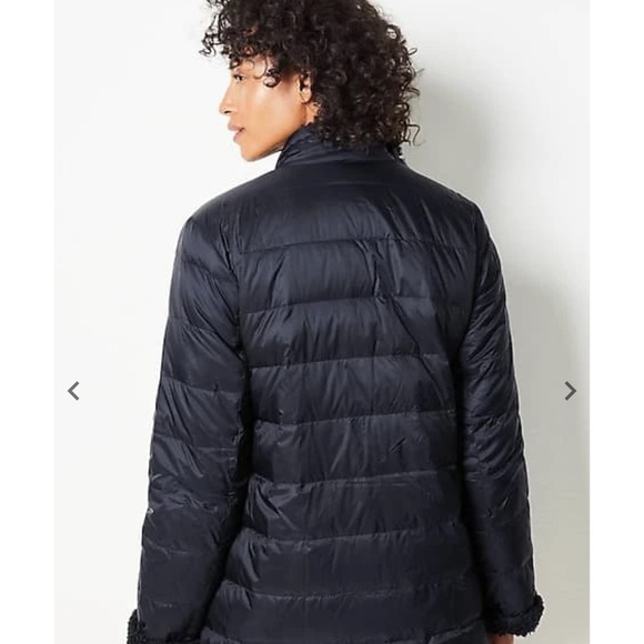 J.Jill reversible Sherpa navy jacket - Picture 4 of 9